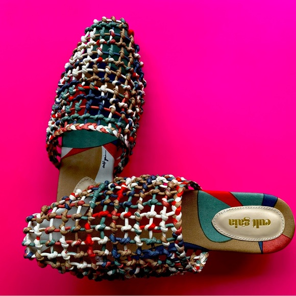 cult gaia Shoes - Cult Gaia Multi-Colour Mesh Mules